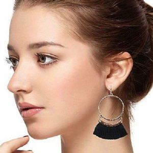Black Tassel Earrings